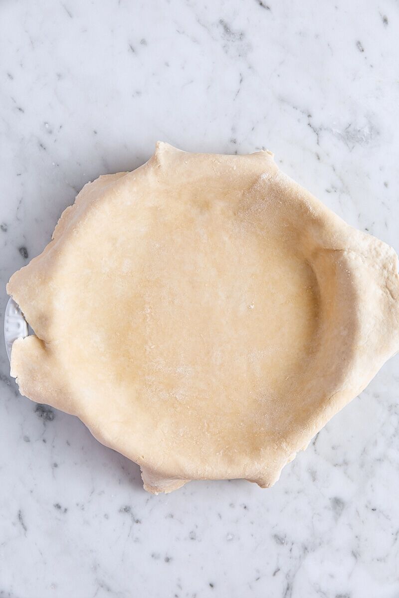 Pie dough in pie pan