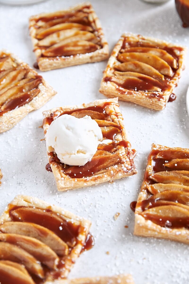 Caramel Apple Puff Pastry Tarts