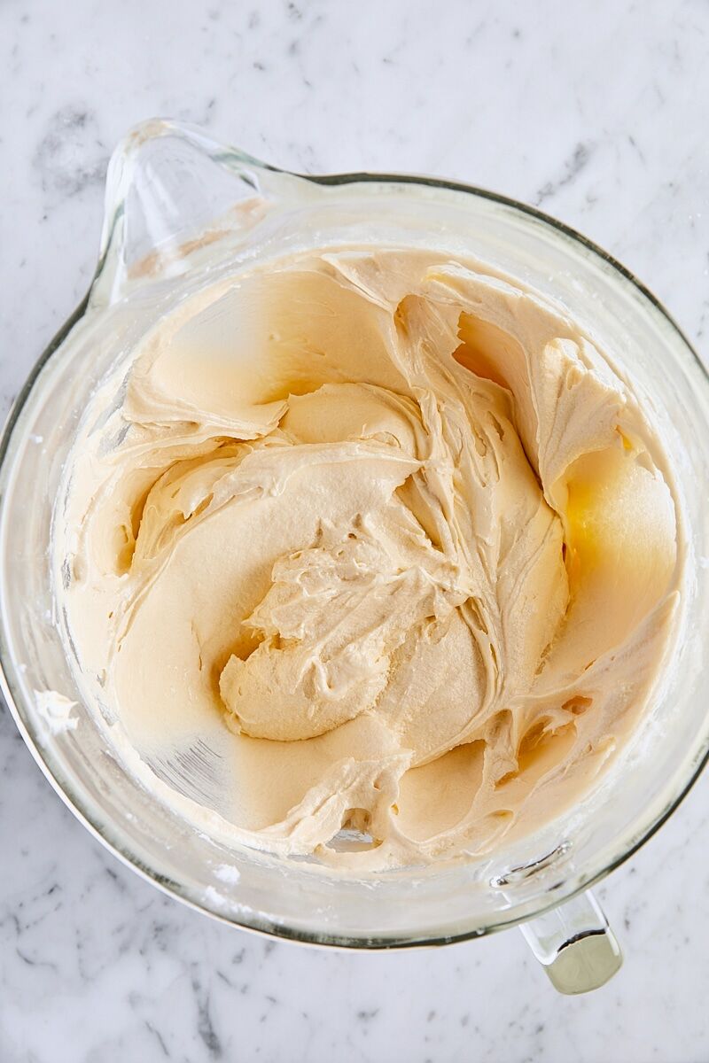 Eggs, egg yolks, and vanilla extract incorporated into batter