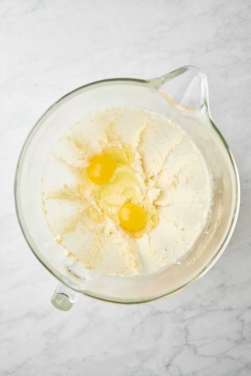 Eggs added to lemon loaf batter