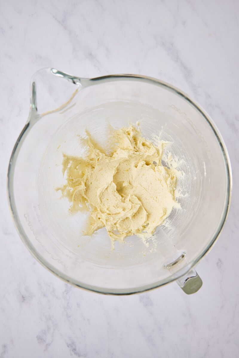 Egg and vanilla mixed into batter