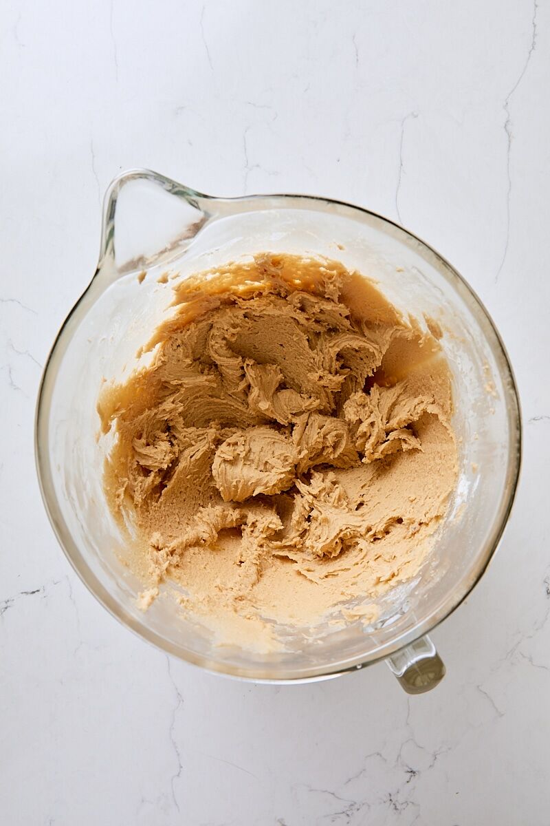 Flour mixture incorporated into dough