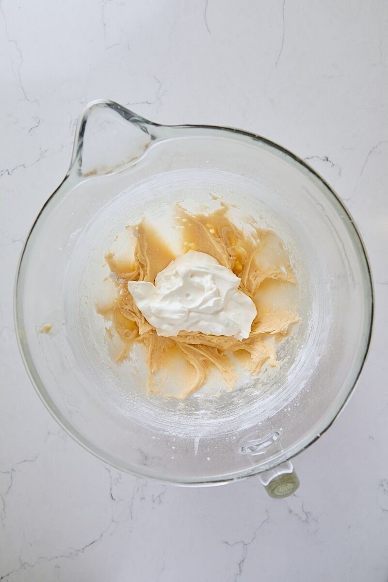 Sour cream added to batter