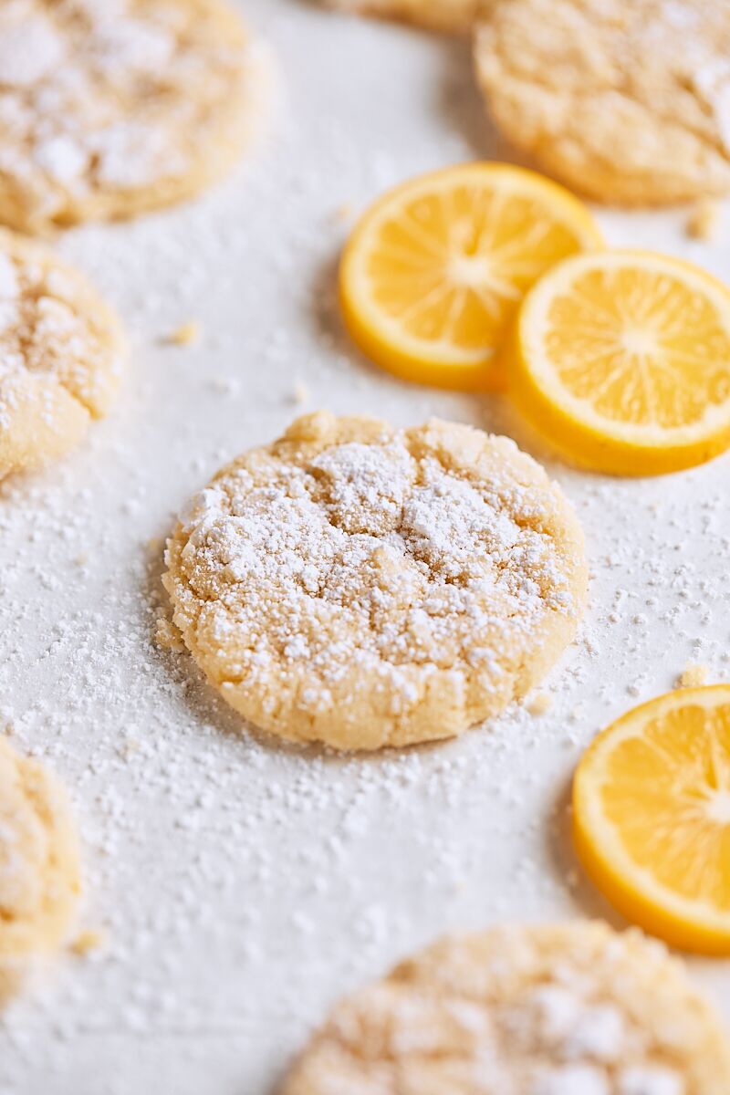 Meyer Lemon Crinkle Cookies