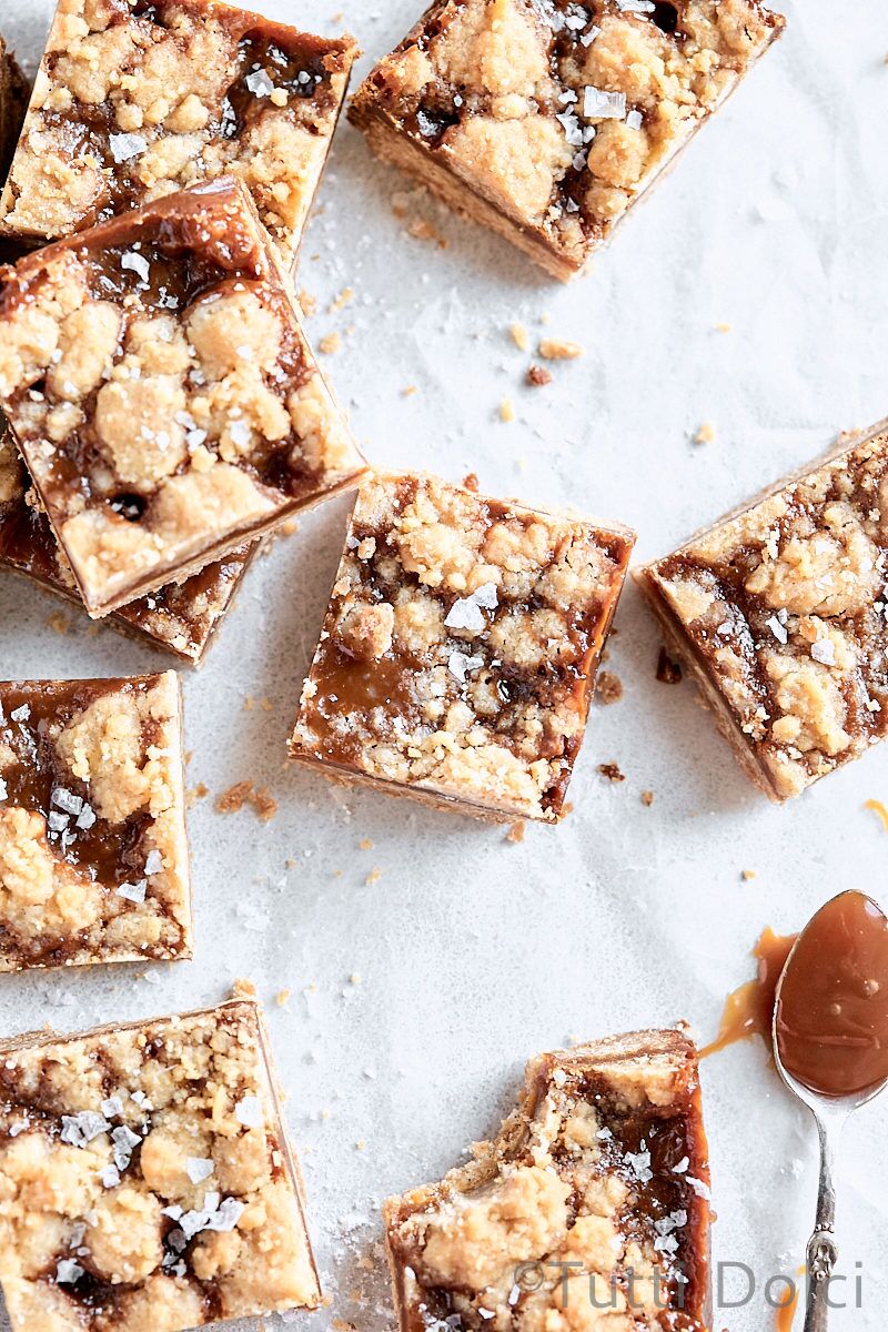 Salted Caramel Crumb Bars
