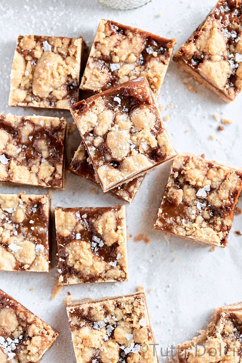 Salted Caramel Crumb Bars