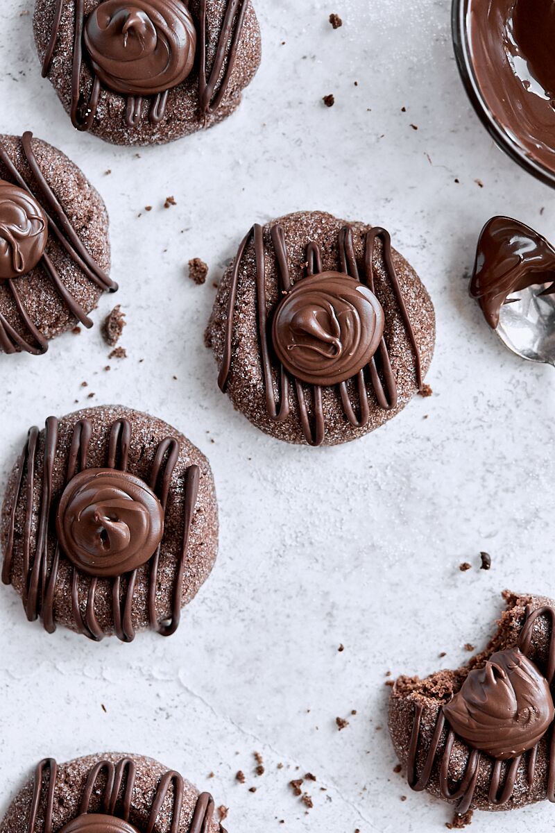 Nutella Thumbprint Cookies