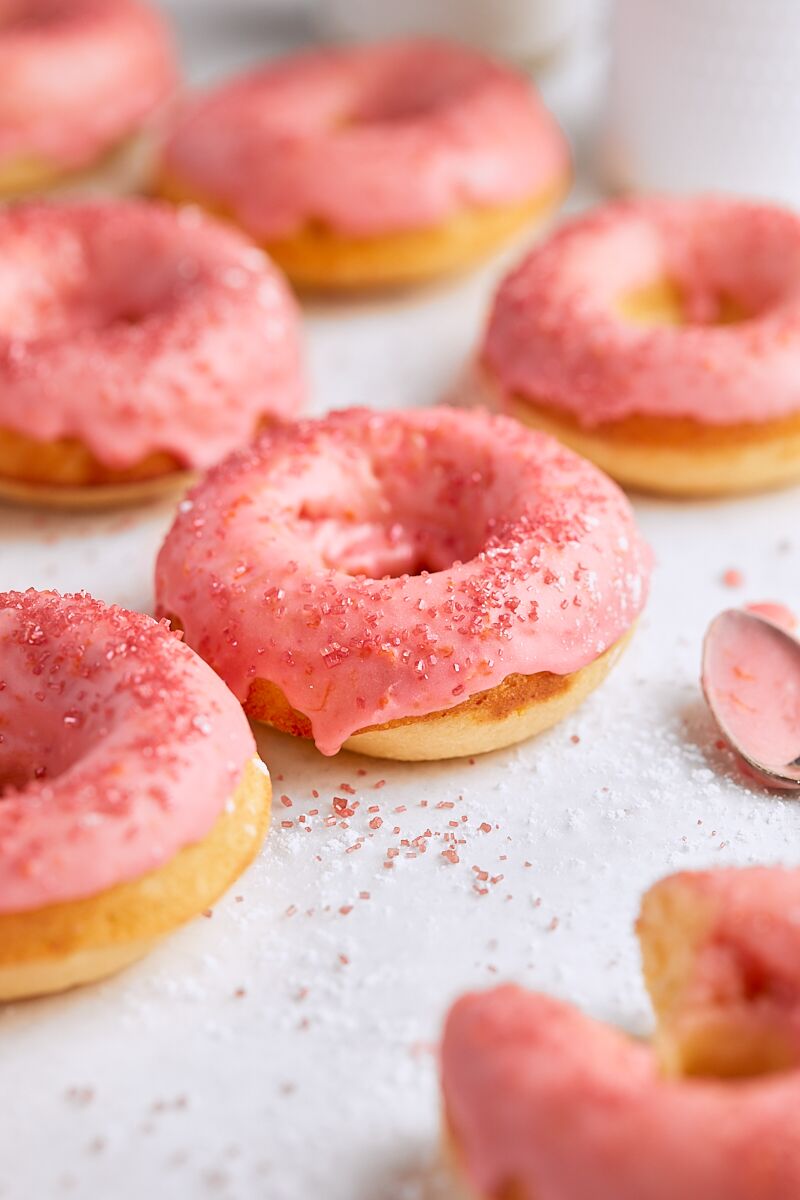 Blood Orange Ricotta Doughnuts