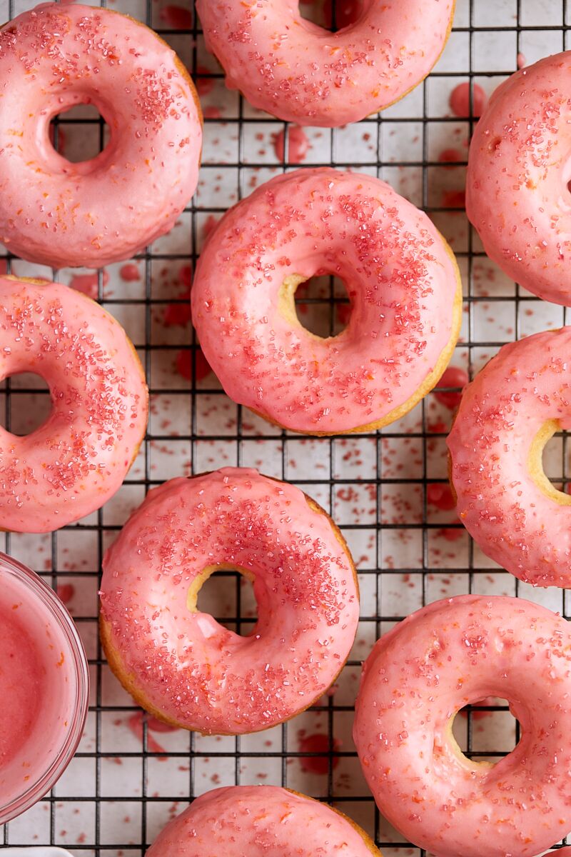 Blood Orange Ricotta Doughnuts