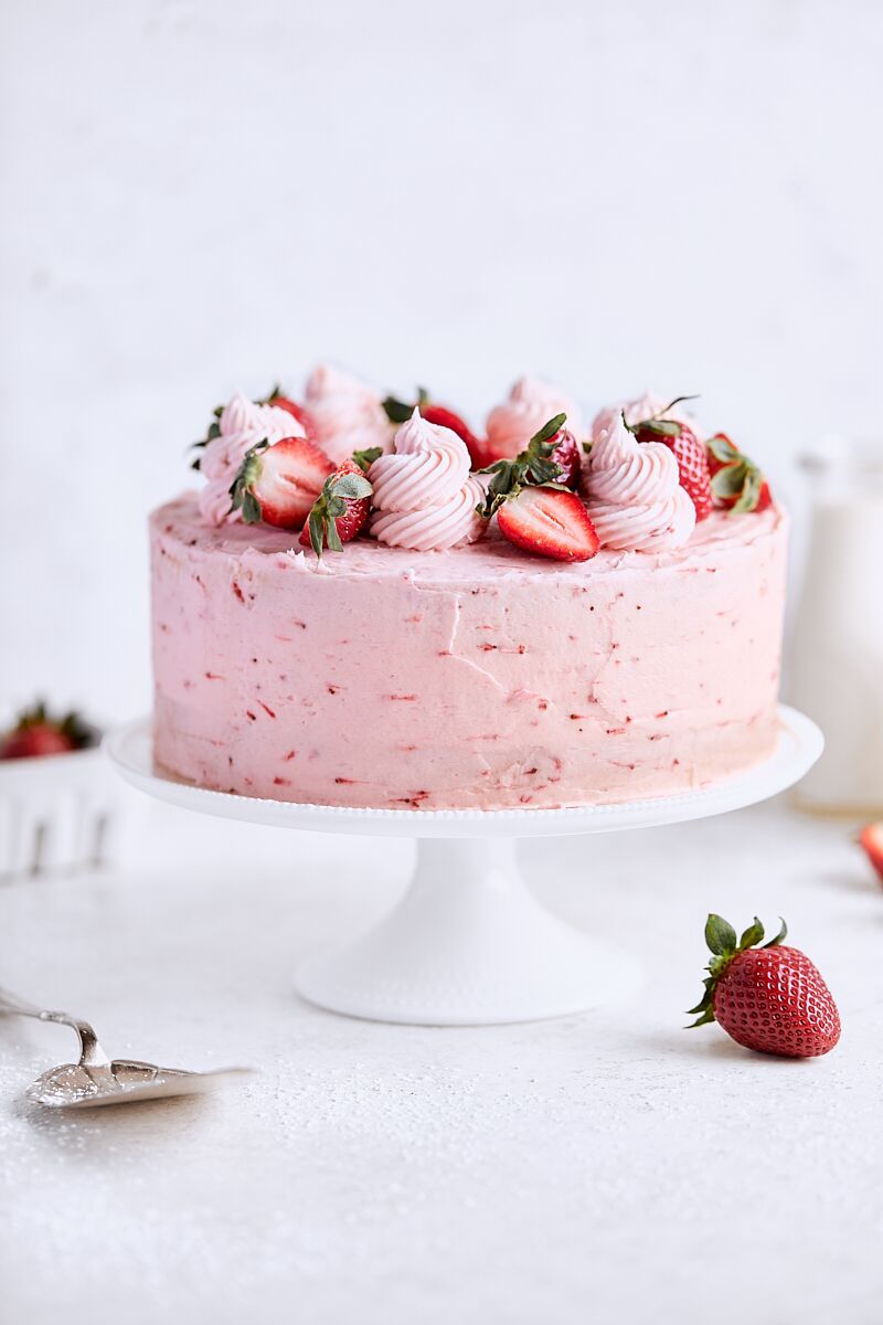 Strawberry Vanilla Layer Cake
