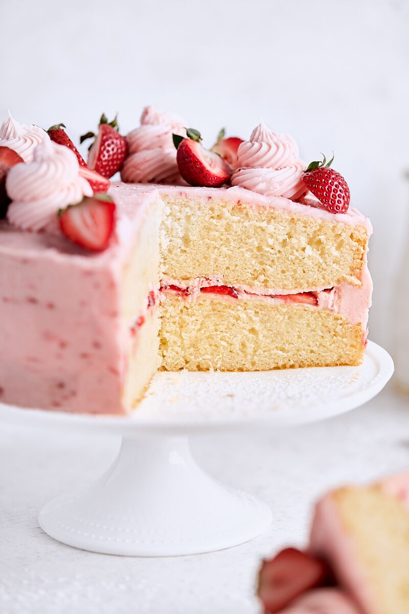 Strawberry Vanilla Layer Cake