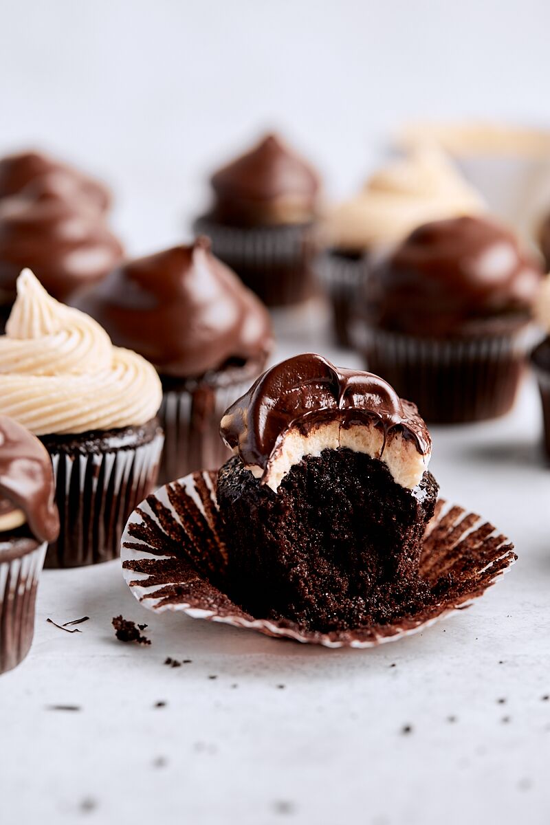 Chocolate Caramel Hi-Hat Cupcakes