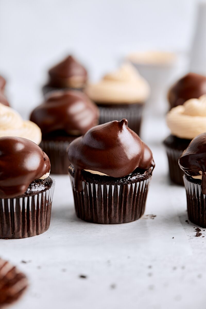 Chocolate Caramel Hi-Hat Cupcakes