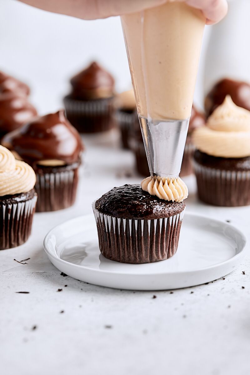 Chocolate Caramel Hi-Hat Cupcakes