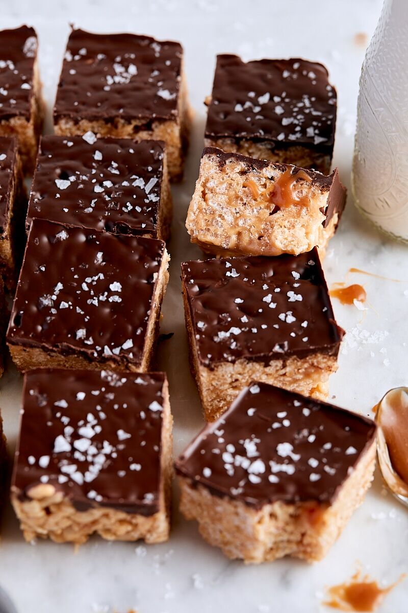 Salted Caramel Rice Krispie Treats