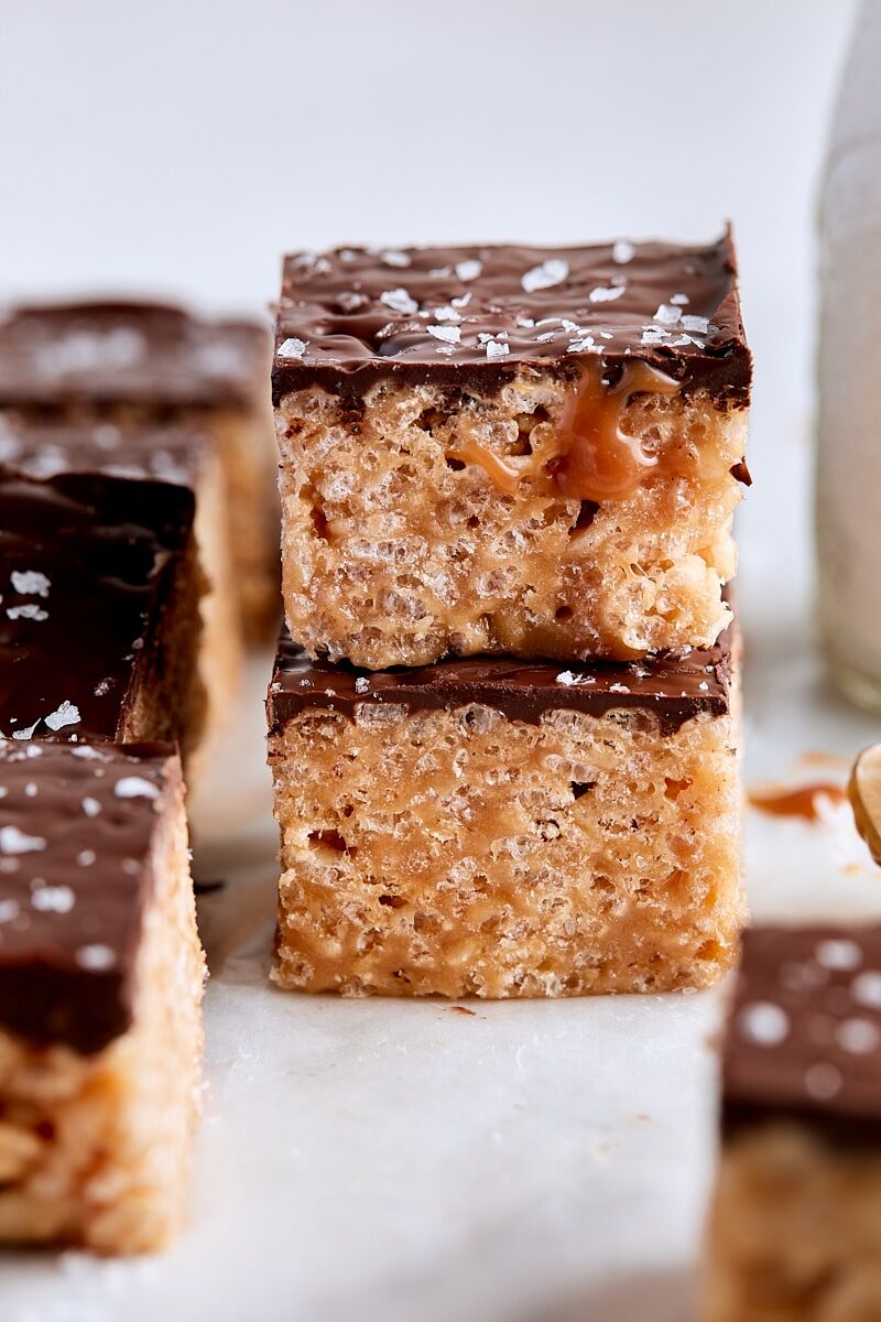 Salted Caramel Rice Krispie Treats