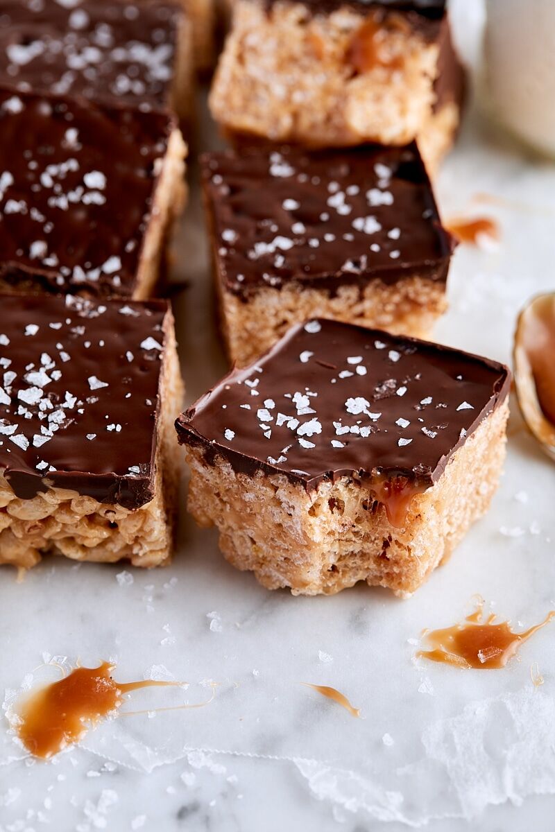 Salted Caramel Rice Krispie Treats