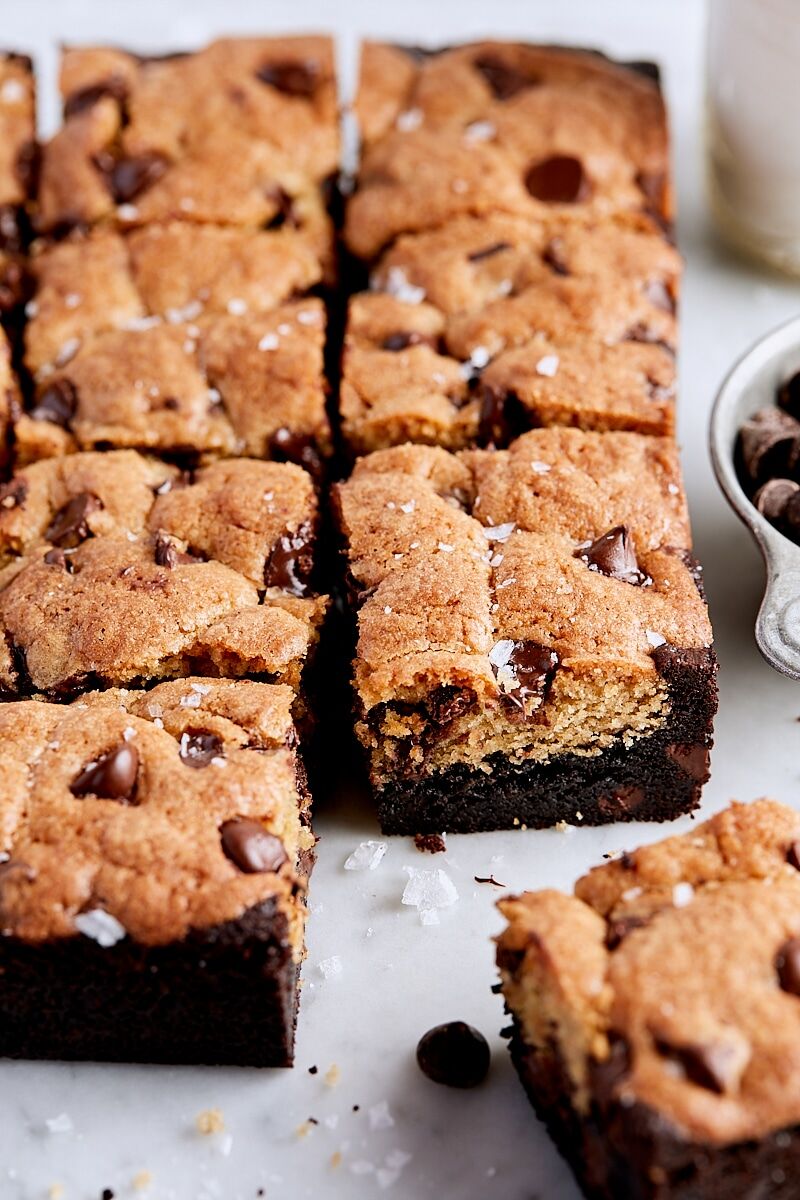 Chocolate Chip Cookie Brownie Bars (Brookies)