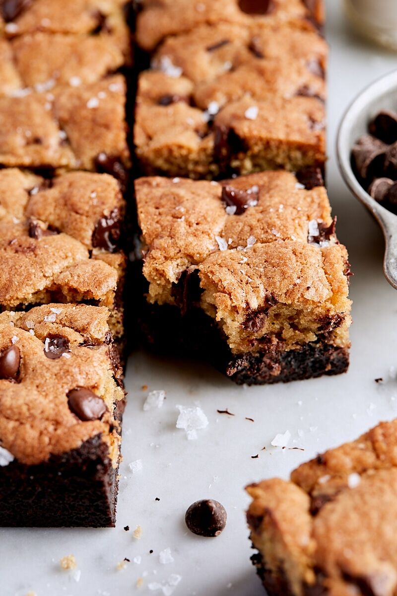 Chocolate Chip Cookie Brownie Bars (Brookies)