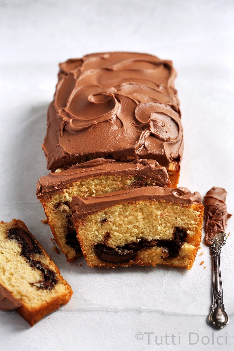 Nutella Swirl Loaf Cake