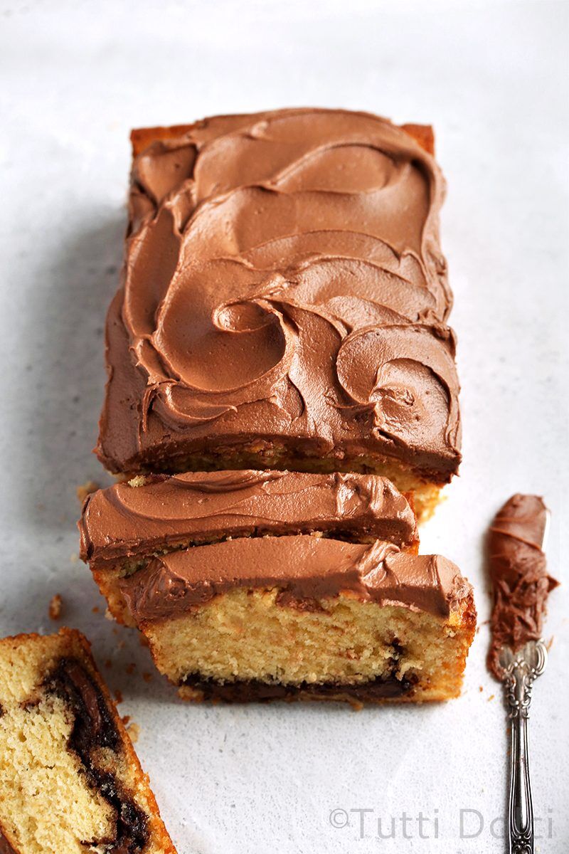 Nutella Swirl Loaf Cake